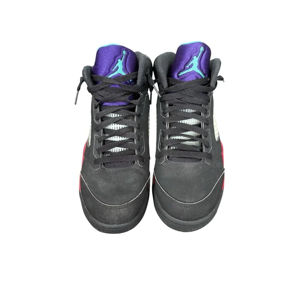 Air Jordan 5 Retro Sneaker Fire Red‎ Metallic Grape Men's Size 9 - Picture 3 of 11